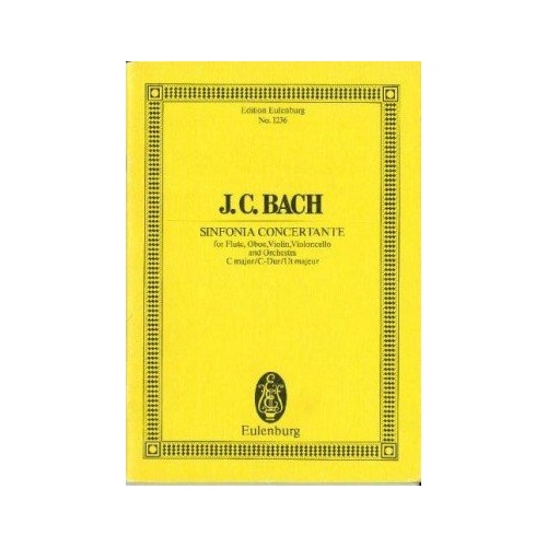JC Bach - Sinfonia Concertante C Major Study Score, Eulenburg, 56 Pages