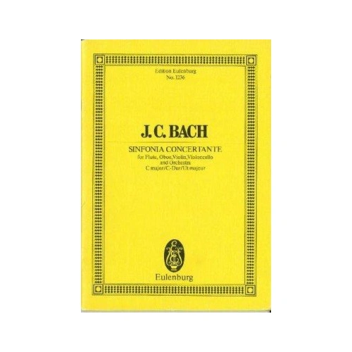 JC Bach - Sinfonia Concertante C Major Study Score, Eulenburg, 56 Pages