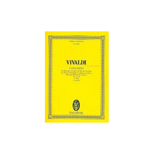 Vivaldi - Concerto Bb Major Op. 45/8 RV 501 Study Score by Eulenburg, 24 Pages