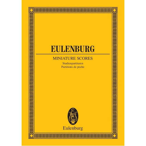 Vivaldi Concerto G Major Op. 51/4 RV 151 Study Score by Eulenburg, 12 Pages