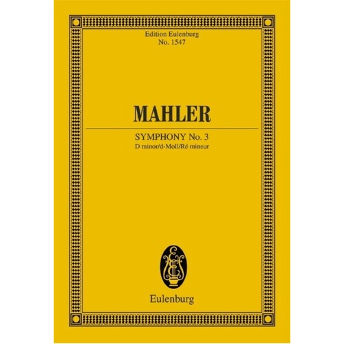 Mahler - Symphony No 3 D Minor Study Score Book