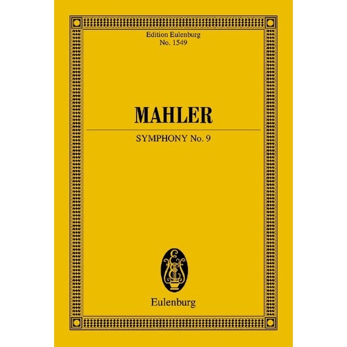 Mahler Symphony No 9 D Major Study Score Eulenburg Miniature Scores