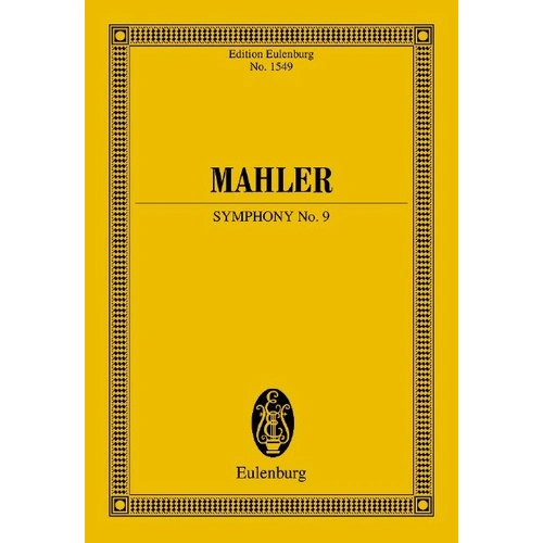 Mahler Symphony No. 9 D Major Study Score - Eulenburg Miniature Scores, 192 Pages, Orchestra