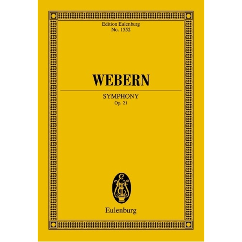 Webern  - Symphony Op 21 Study Score