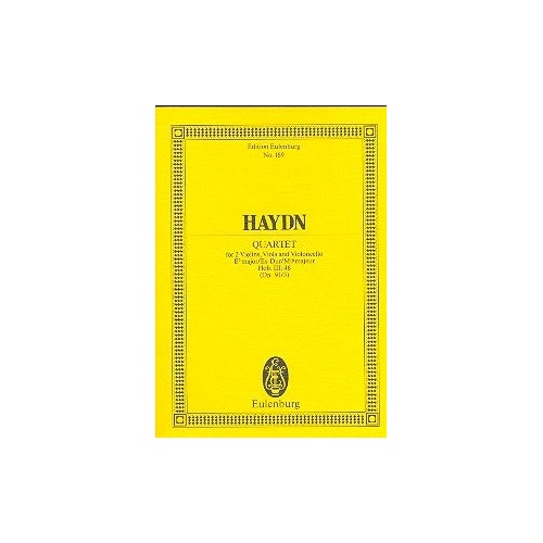 Haydn - String Quartet in E Flat Major Op. 50/3 Study Score by Eulenburg