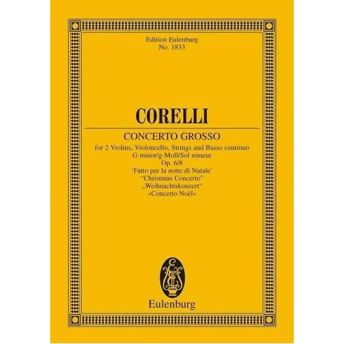 Concerto Grosso G Minor Op. 6 No. 8 Study Score for String Orchestra by Arcangelo Corelli