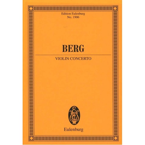 Berg Violin Concerto Study Score - 92 Pages, Orchestra Format, Publisher: Schott Music