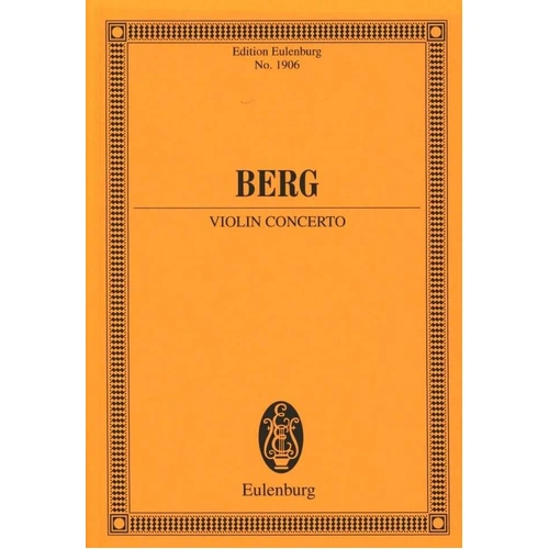 Berg Violin Concerto Study Score by Schott Music, 92 Pages, Orchestra Format