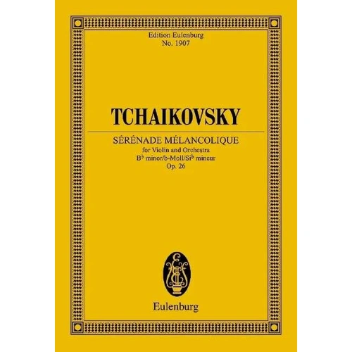 Tchaikovsky Serenade Melancolique Op. 26 Study Score for Violin and Orchestra