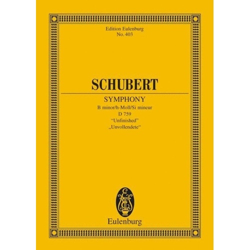 Symphony No 7 Unfinished by Ernst Eulenburg & Co., 108 Pages, Orchestra