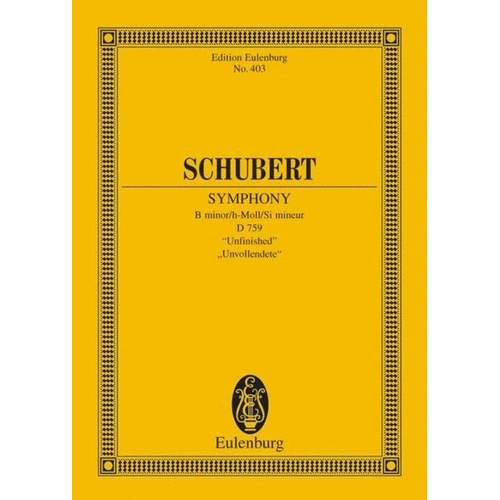 Symphony No 7 Unfinished by Ernst Eulenburg & Co. GmbH for Orchestra, 108 Pages