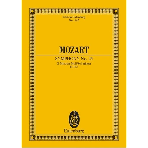 Mozart Symphony No 25 G Minor K 183 Study Score Eulenburg
