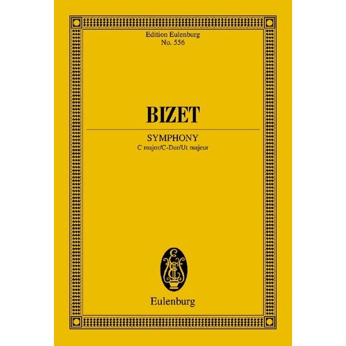 Bizet - Symphony C Major Study Score, Eulenburg, Orchestra, 124 Pages