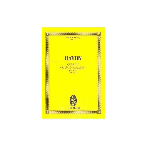 Haydn String Quartet in B Flat Major Op. 64/3 Study Score - Eulenburg Edition
