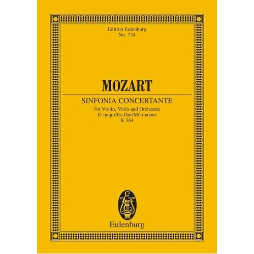 Mozart - Sinfonia Concertante in E Flat K 364 Study Score