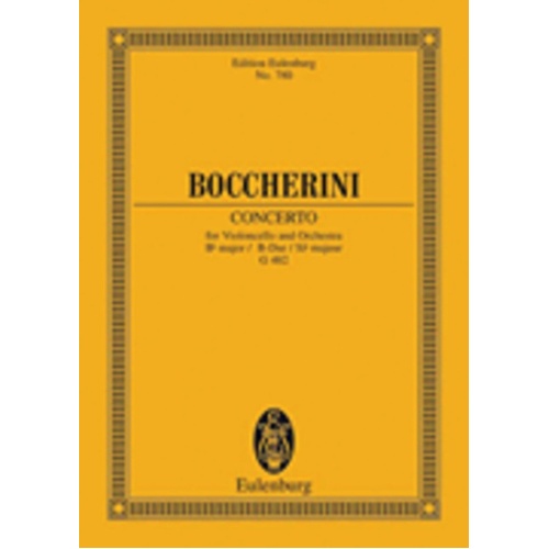 Cello Concerto B Flat Ed Sturzenegger Book