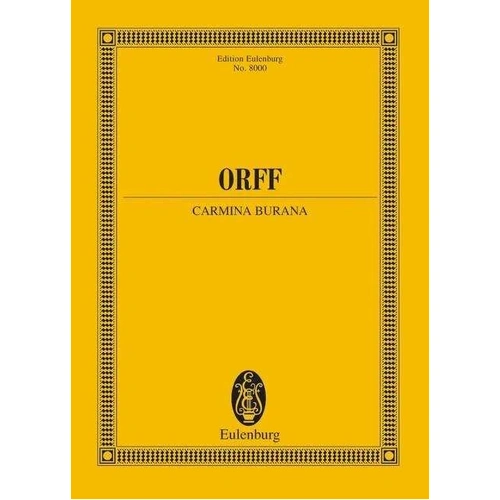 Carmina Burana EUL 8000 Study Score for Orchestra by Carl Orff, 180 Pages