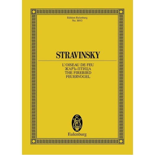 Stravinsky - Firebird Study Score Urtext (Music Score) Book