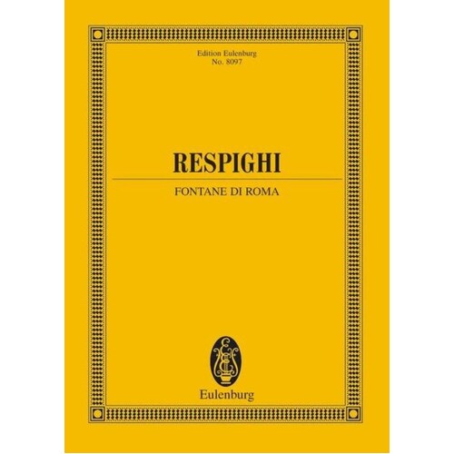 Respighi - Fountains Of Rome Study Score (Softcover Book)