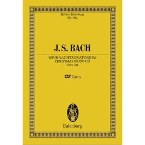 Bach - Christmas Oratorio Bwv 248 Study Score Book