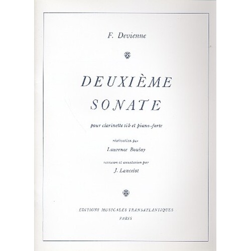Sonata No 2 Ed Lancelot clarinet Piano Book