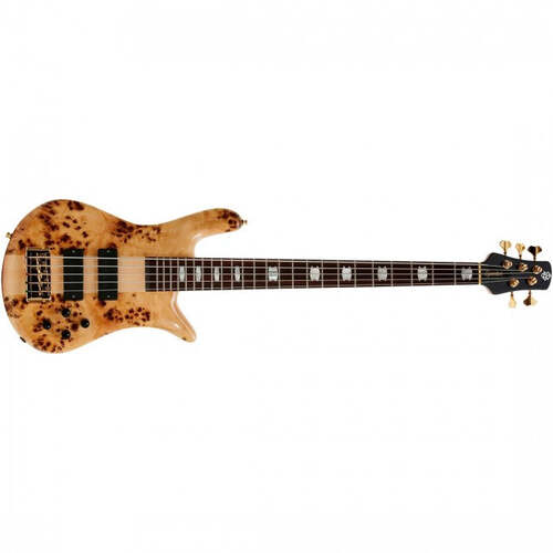 Spector Euro5 LX Bass Guitar 5-String Poplar Burl Gloss w/ EMGs - EURO5LXPOPB