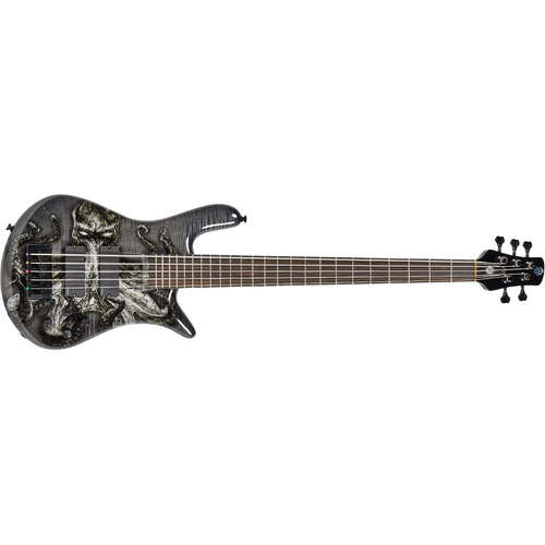 Spector Euro5 LE Squid Bass Guitar 5-String Black Stain Gloss w/ Squid Graphic & EMGs & DarkGlass PreAmp