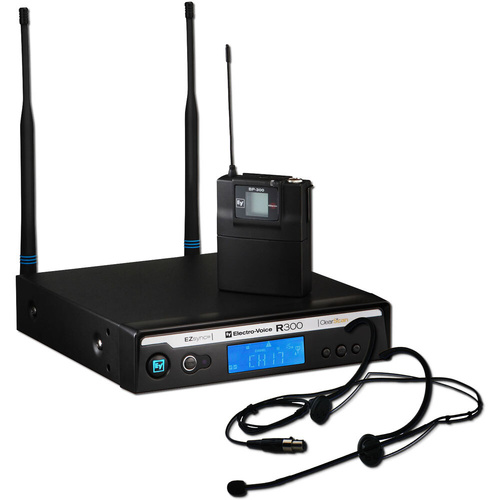 Electro-Voice R300-E Headworn Wireless System with HM3 Omni-Directional Microphone A-Band