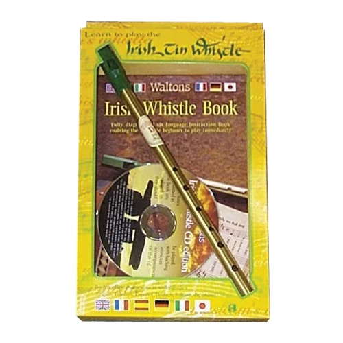 Waltons D Whistle Triple Pack with Instruction Book and CD - Brass WM1514