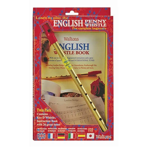 Waltons D English Penny Whistle with Instruction Book - WAS WM1538