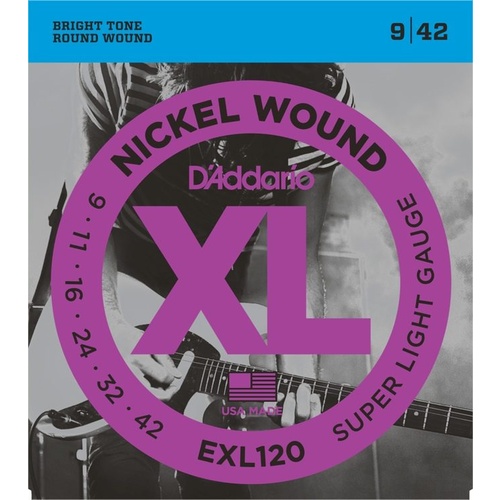 D'addario EXL-120 9-42 Nickel Guitar Strings