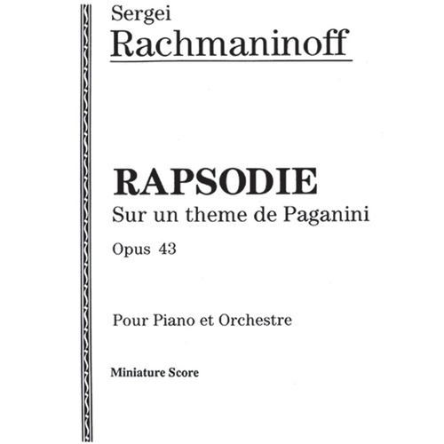 Rhapsody On A Theme Of Paganini Op 43 Mini Score