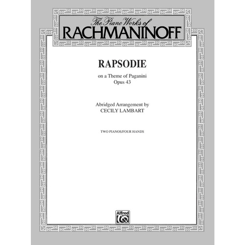 Rhapsody On A Theme Of Paganini Abridged 2P4H