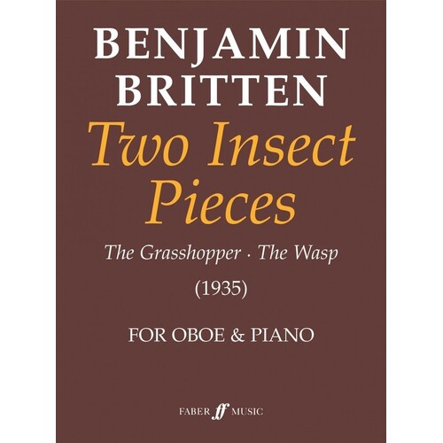 Britten - Two Insect Pieces Oboe/Piano (Softcover Book)