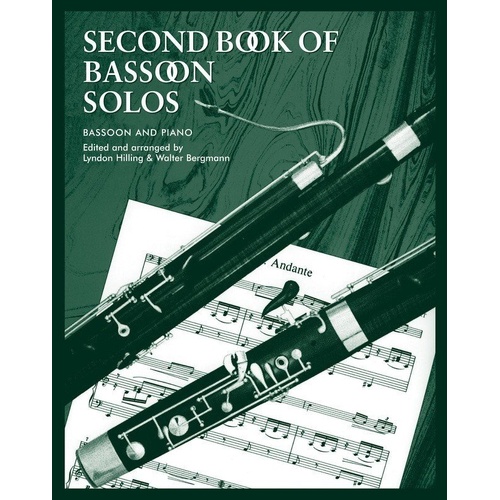 Second Book of Bassoon Solos by Lindon Hilling and Walter Bergmann, Faber Music, 52 pages, suitable for study and performance.