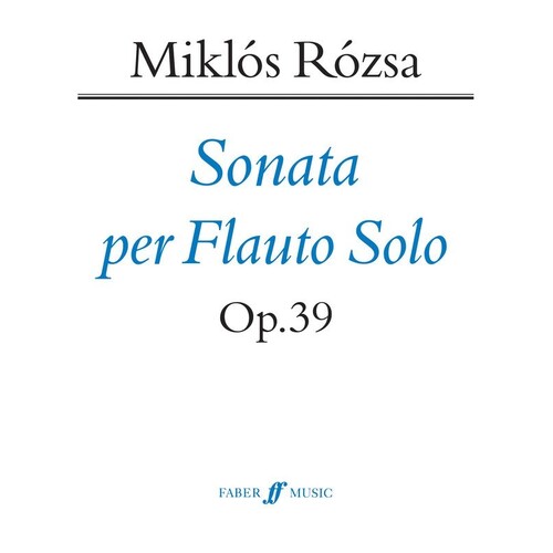 Rozsa - Sonata For Solo Flute (Softcover Book)