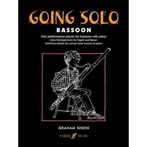 Going Solo Bassoon/Piano by Graham Sheen, 32 Pages, Faber Music, Woodwind Solo Collection for Beginners to Advanced Players