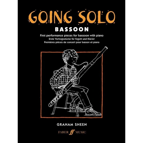 Going Solo Bassoon/Piano by Graham Sheen, 32 Pages, Faber Music, Woodwind Solo Collection for Beginners to Advanced Players
