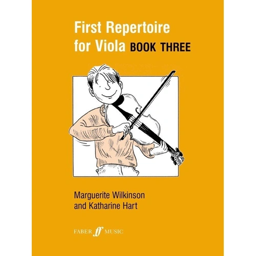 First Repertoire for Viola Book 3 by Katherine Hart and Marguerite Wilkinson, Faber Music, 44 pages, includes ABRSM and Trinity College London pieces.