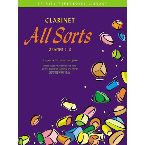 Clarinet All Sorts for Clarinet and Piano, Grades 1-3 by Paul Harris, 40 pages, Faber Music