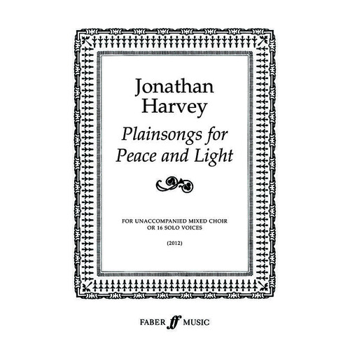 Plainsongs For Peace And Light SATB 16 Voices (Octavo) Book