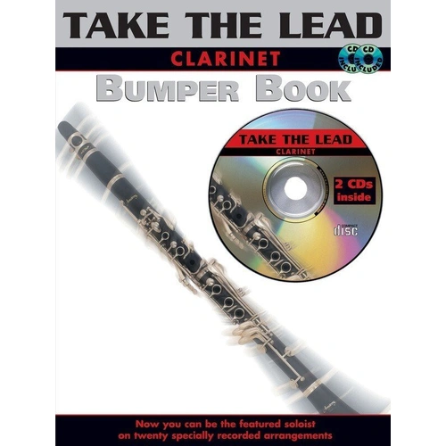 Bumper Take the Lead Clarinet Book with 2 CDs - Intermediate Level, 20 Tunes, Melody Line, Guitar Chords, 48 Pages