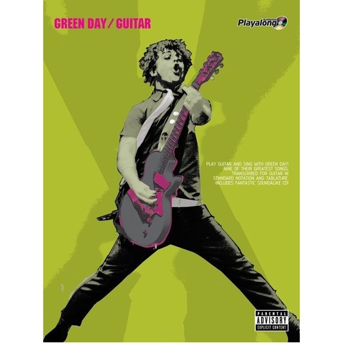 Green Day Authentic Guitar Playalong with CD - 56 Pages, Guitar TAB, Includes 8 Songs for Guitar, Melody Line & Chord Symbols