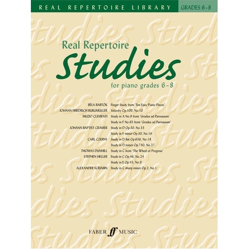 Real Repertoire Studies Grades 6-8 for Piano by Faber Music, 32 Pages