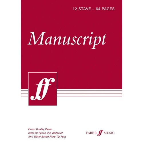 Manuscript A4 12-Stave 64Pp Spiral Whit (Softcover Book)