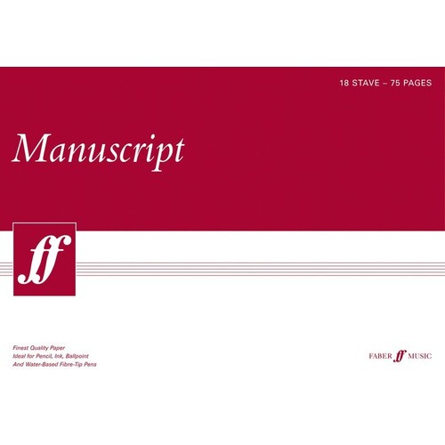Manuscript A3 18-Stave 75Pp White Pad (Softcover Book)