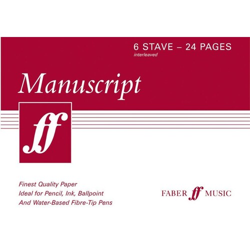 Manuscript A5 6-Stave 24Pp Interleaved (Softcover Book)