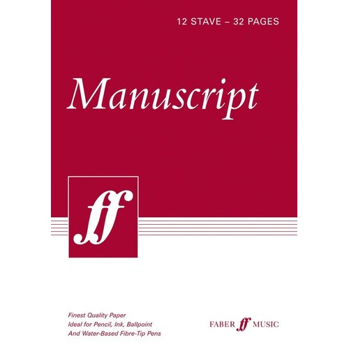 Manuscript A4 12-Stave 32 Pages Cream (Softcover Book)