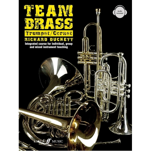 Team Brass Trumpet/Cornet Tutor Book by Faber Music, 68 Pages, Flexible Course for Individual and Group Tuition