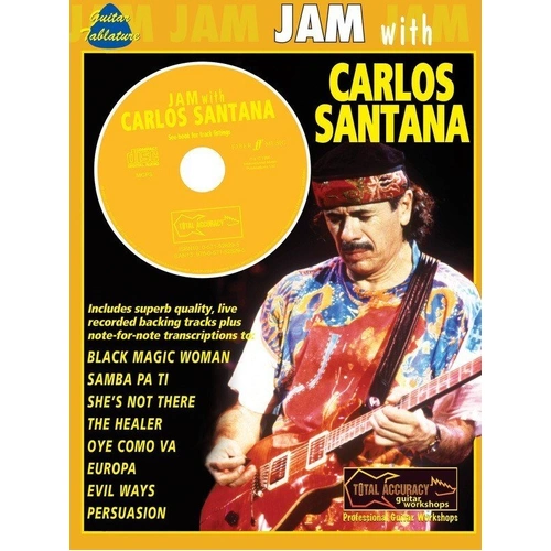 Jam with Carlos Santana Guitar Tab Book and CD